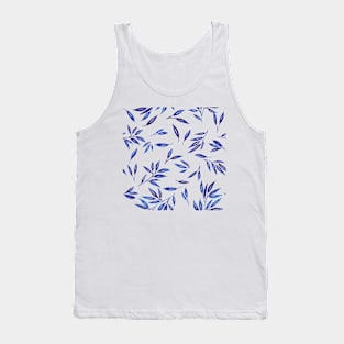 Blue Leave Abstract pattern Tank Top